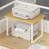 Suporte para impressora, suporte elevado para arquivos de mesa de escritório e copiadora, prateleira de armazenamento multifuncional para uso doméstico