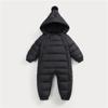 Roupas para Recém-Nascidos, Macacão Espesso Quente de Inverno para Bebê, Macacão de Cor Sólida para Engatinhar ao Ar Livre com Capuz para Meninos e Meninas