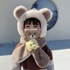 Gorro Bufanda Mascarilla Integrado para Niños Coreano Otoño e Invierno con Forro Polar Gorro para Bebé con Protección para las Orejas Cálido Gorro de Felpa para Niñas