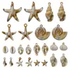 Pingente de Concha e Estrela de Acrílico Bege Nuvem Bicolor Charme Acessórios para Colar Pulseira Chaveiro DIY Feito à Mão