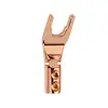 Enchufe Y chapado en oro de cobre puro, enchufe Y sin soldadura, enchufe U, cable de altavoz, cabeza banana, Oferta de fábrica