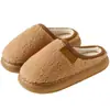 Pantuflas de algodón de suela gruesa para mujer para otoño e invierno 2026, nuevos zapatos de algodón cálidos de felpa antideslizantes para el hogar con una sensación suave y acolchada
