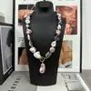 Nuevo Collar de Perlas Barrocas de Moda Europea y Americana Fantasía Cuentas de Vidrio de Colores Versátiles con Forma Especial Collares de Gama Alta para Mujer