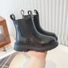 Botas de Estilo Británico Martin para Niños 2026 Primavera y Otoño Nuevas Botas de Chimenea Retro Estilo Coreano Botas Negras Cortas para Niños