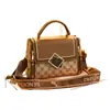 Bolsa de Ombro Transversal Feminina Nova Moda Contraste Tendência Alça Larga para Ombro Bolsa Feminina para Trabalho e Lazer uma geração de cabelo