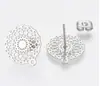 Pendientes de Acero Inoxidable de Moda con Diseño Calado para Oreja Pendientes Chapados al Vacío en Oro de 18 Quilates Materiales para Joyería Hecha a Mano DIY