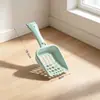 Pala para arena de gato, pala metálica para arena de gato, base de almacenamiento de acero inoxidable, pala para excrementos de gato con agujeros finos, accesorios para caja de arena grande