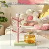 Lindo soporte para tazas de árbol pequeño de dibujos animados con forma de muñeca para colgar tazas de agua, estante de almacenamiento para aparador, barra de agua, escurridor y organizador para tazas de té