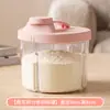 Caja de Leche en Polvo para Salidas de Bebé Caja Portátil de Leche en Polvo Caja de Almacenamiento de Alimentos Complementarios de Gran Capacidad Caja de Leche en Polvo Giratoria de Cuatro Compartimentos
