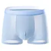 Roupa Íntima Masculina Plus Size Fina Cor Sólida Respirável Boxer Shorts Esportivos Masculinos Cueca de Quatro Cantos Atacado Transfronteiriço