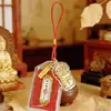 Madre Celestial del Mar Bahía de Arena Blanca Ma Zu Colgante de Pan de Oro Ma Zu Bolsita de Incienso Amuleto para Protección y Seguridad Colgante para Bolsa Regalo Conmemorativo