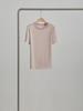 Camiseta Pulóver de Seda Seleccionada Cuidadosamente para Mujer, Seda de Morera Cuello Redondo Color Sólido Ropa para Mujer, Corte Holgado, Top Sencillo, Estilo Urbano al por Mayor