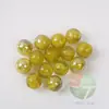 20 Piezas 16mm cuentas de vidrio transparentes amarillas tipo pétalo 16mm canicas amarillas de ocho pétalos 1.6cm bola 120g