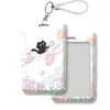 Portatarjetas de Gato Pareja Trébol de Cuatro Hojas Ins de Primavera Portatarjeta de Trabajo Control de Acceso Cubierta Protectora de Tarjeta de Fábrica Tarjeta de Comedor Estudiantil Campus