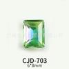 Nuevo arte de uñas con punta inferior de diamante súper brillante estilo japonés hielo transparente fruta verde color importado multicorte amor diamante joyería al por mayor