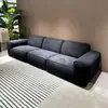 Juego de sofá recto, de gran tamaño, color negro, comprimido al vacío, para apartamentos pequeños, con configuración de tres plazas, fabricado completamente de esponja de alta densidad