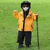 Jaqueta corta-vento infantil Outono 2026 Nova Estilosa Streetwear de Bebê Crianças com Capuz Corta-vento Superior Tendência