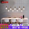 Lámpara de araña pequeña de estilo nórdico con personalidad creativa minimalista posmoderna, de cristal de una sola cabeza, para cafetería, restaurante, bar, mesa de noche