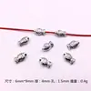 Cuentas de pescado plateado de Xizang 30 por paquete de pulsera con cuentas collar cuentas para pulsera DIY accesorios de joyería de aleación bolsa mixta