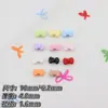 Liga Pintada Pequeno Laço Contas Espaçadoras DIY Pulseira Chaveiro Corrente de Celular Acessórios de Desenho Animado Peças de Joia