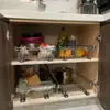 Combinación libre DIY canasta extraíble para mueble estante de almacenamiento de cocina cesta de almacenamiento estante tipo cajón de armario riel deslizante