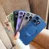 Applicable to iPhone15 liquid silicone magnetic soft case Apple 14promax solid color all-inclusive mobile phone case lens film