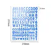 Pegatinas de Letras Mate Láser Transfronterizas Pegatinas de Material Digital Inglés Impermeables DIY Arcoíris Fluorescentes Pegatinas para Cuaderno