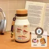 Nueva taza térmica de acero inoxidable 316, con un diseño creativo y artístico, perfecta para estudiantes, con un estilo de taza de leche portátil, lindo y adorable.
