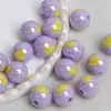 Ding Yi K12 Leng Yue Contas Coloridas de Amor Acrílico Galvanizado com Furo Passante Contas para Corrente de Celular DIY Acessórios de Joias com Contas