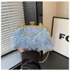 Nuevo Estilo Venta Directa del Fabricante Transfronteriza Chifón Flores de Colores Cierre Bolso de Concha Bolso de Noche para Mujer Bolso Qipao fiesta