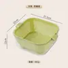 Cesta de drenaje de cocina personalizable, cesta para lavar y escurrir verduras, cuenco de drenaje doméstico engrosado, cuenco multifuncional de gran capacidad para frutas y verduras