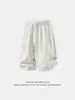 Shorts Esportivos Leves para Uso Externo, Shorts Frescos de Verão Leves e Respiráveis de Comprimento Médio com Bainha Dividida, Calças Casuais Soltas de Cinco Pontos