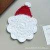 Posavasos Tejidos a Mano de Navidad Posavasos de Ganchillo Transfronterizos Terminados Hombre de Jengibre Copo de Nieve de Lana Posavasos de Ganchillo Papá Noel Halloween