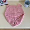 Estilo japonês bonito tridimensional urso orelha boné de lã das mulheres outono e inverno novo quente malha orelha proteção cap lei feng cap na moda