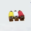 Par de conectores adaptadores Lotus para Color Lotus conector hembra-hembra AV Lotus enchufe RCA pasante Lotus