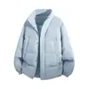 Chaqueta de Algodón Gruesa para Hombre Nueva de Invierno 2026, Abrigo Estilo Coreano para Pareja con Cuello Alto, Color Sólido, Cálido, Corte Holgado, Chaqueta Acolchada