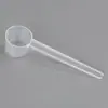 Cuchara Medidora de Plástico de Uso Diario con Escala, Cuchara para Mascarilla de Belleza, Transparente, Fondo Redondo, Fondo Plano, Duradera, Se Puede Imprimir con Logo