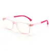 Gafas de teléfono móvil anti-luz azul para niños con montura TR transparente, gafas planas con protección contra luz azul para niños YKF8500