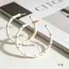 Pendientes de Aro Blancos de Bambú Yanbai Estilo Europeo y Americano Minimalista Elegante Versátil Moda Tendencia Pulsera de Goteo de Aceite de Gama Alta