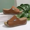 Moda Transfronteriza Nuevo 2025 Zapatillas Casuales de Moda con Suela Gruesa para Mujer con Diseño Abierto, Simple Transfronterizo Talla Grande