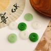 Nuevo broche de acacia de esmalte de color jade imitación chino, hoja de loto, mariposa mixta al por mayor, accesorios de joyería DIY al por mayor