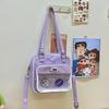 Bolsa Pequena para Lanches Estilo Anime Japonês 2025 Nova Transparente Unissex Bolsa de Ombro Tendência Desenho Animado Anime Bolsa Infantil