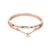 Pulsera Romana de amor europea y americana, borla digital, corazón de melocotón, temperamento, comodín, pulsera coreana, joyería de tendencia Yiwu al por mayor