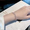 Pulseira de Zircônia Levemente Luxuosa para Mulheres Design de Nicho Ins Namorada Irmãs Pulseira de Casal Celebridade Cibernética Pulseira Elegante