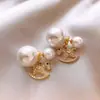 Pendientes Colgantes Dorados de Caballo del Zodiaco con Perlas de Imitación, de Moda, de Alta Gama, de Nicho, Únicos, Hermosos Pendientes