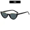 Gafas de Sol Estilo Callejero de Fiesta con Montura Media Ojo de Gato Europeas y Americanas, Modernas para Viajes al Aire Libre Protección UV Tendencia Gafas de Sol Transfronterizas
