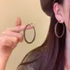 Brincos Marrons Retrô para Outono e Inverno para Mulheres, Luxo Acessível, Elegantes de Alta Qualidade, Brincos Exagerados, Brincos de Argola Modernos e Versáteis