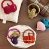 Nuevo y Lindo Cuerda para el Cabello de Pana con Forma de Manzana para Otoño e Invierno Cuerda Grande de Tela para Cola de Caballo con Forma de Calabaza Diadema Elástica Alta para Estudiantes