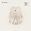 Ropa para Niños Bangxuan 2026 Verano Nuevo Conjunto de Top sin Mangas y Shorts para Niñas, Atuendo de Dos Piezas para Niñas