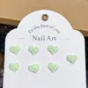 Manicure em Resina Coração Estéreo Rosa Joias para Unhas DIY Brincos Capa de Celular Acessórios de Unha Vestíveis